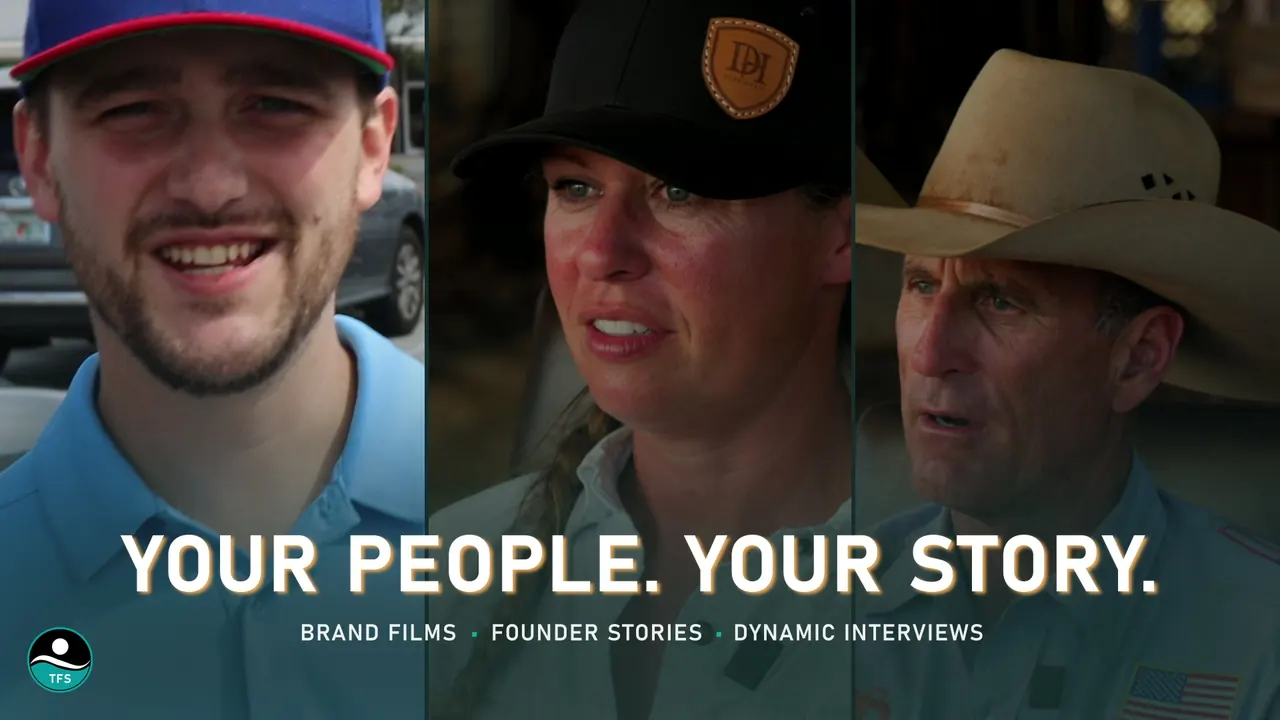 Three faces from the film with the headline Your people. Your story.